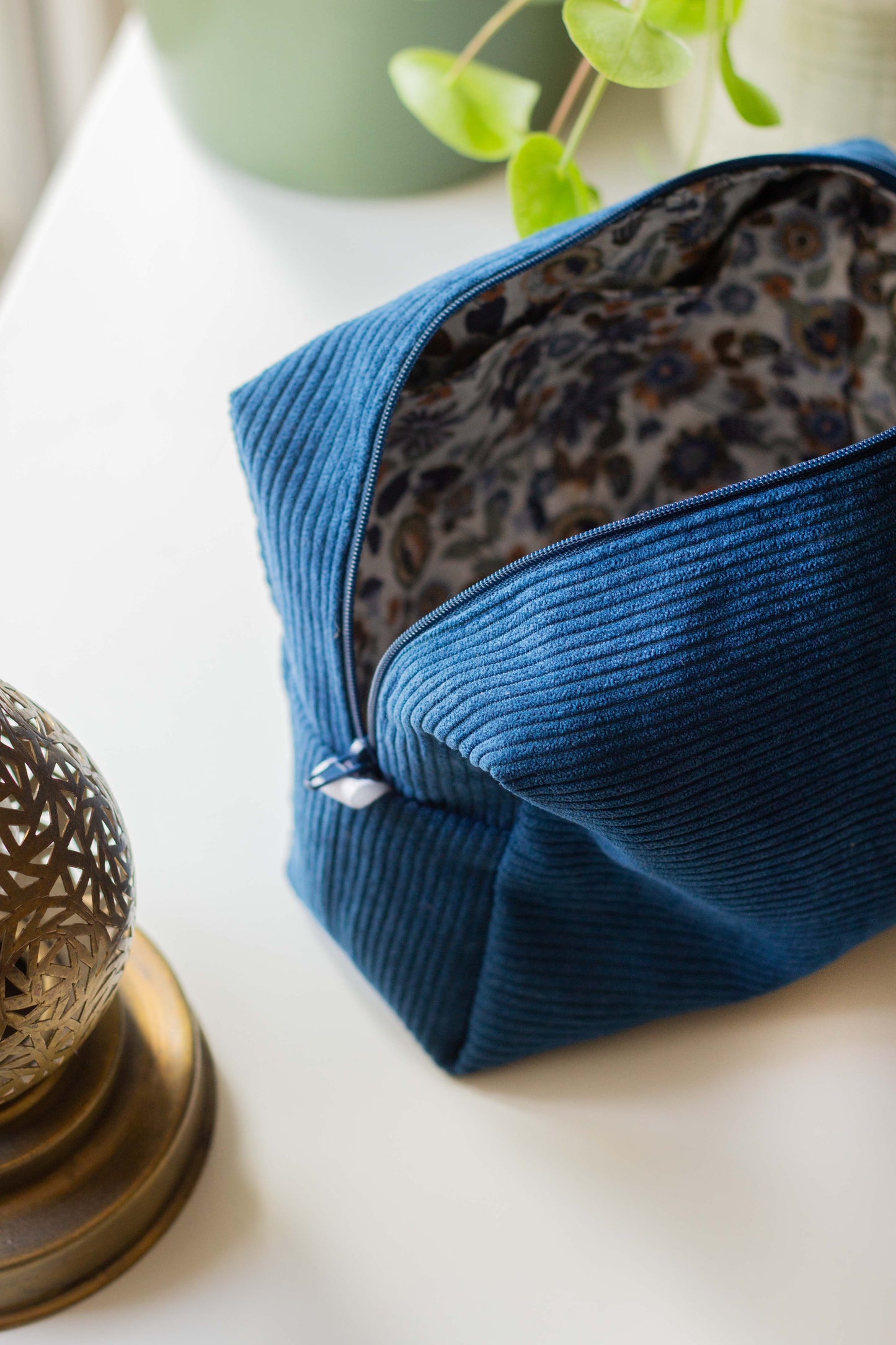Boxy Kosmetiktasche | Petrol Cord