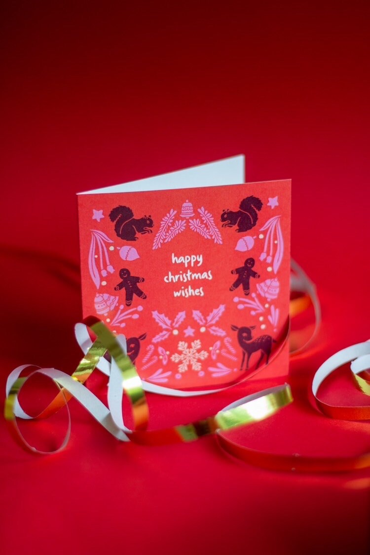 Klappkarte | Happy Christmas Wishes