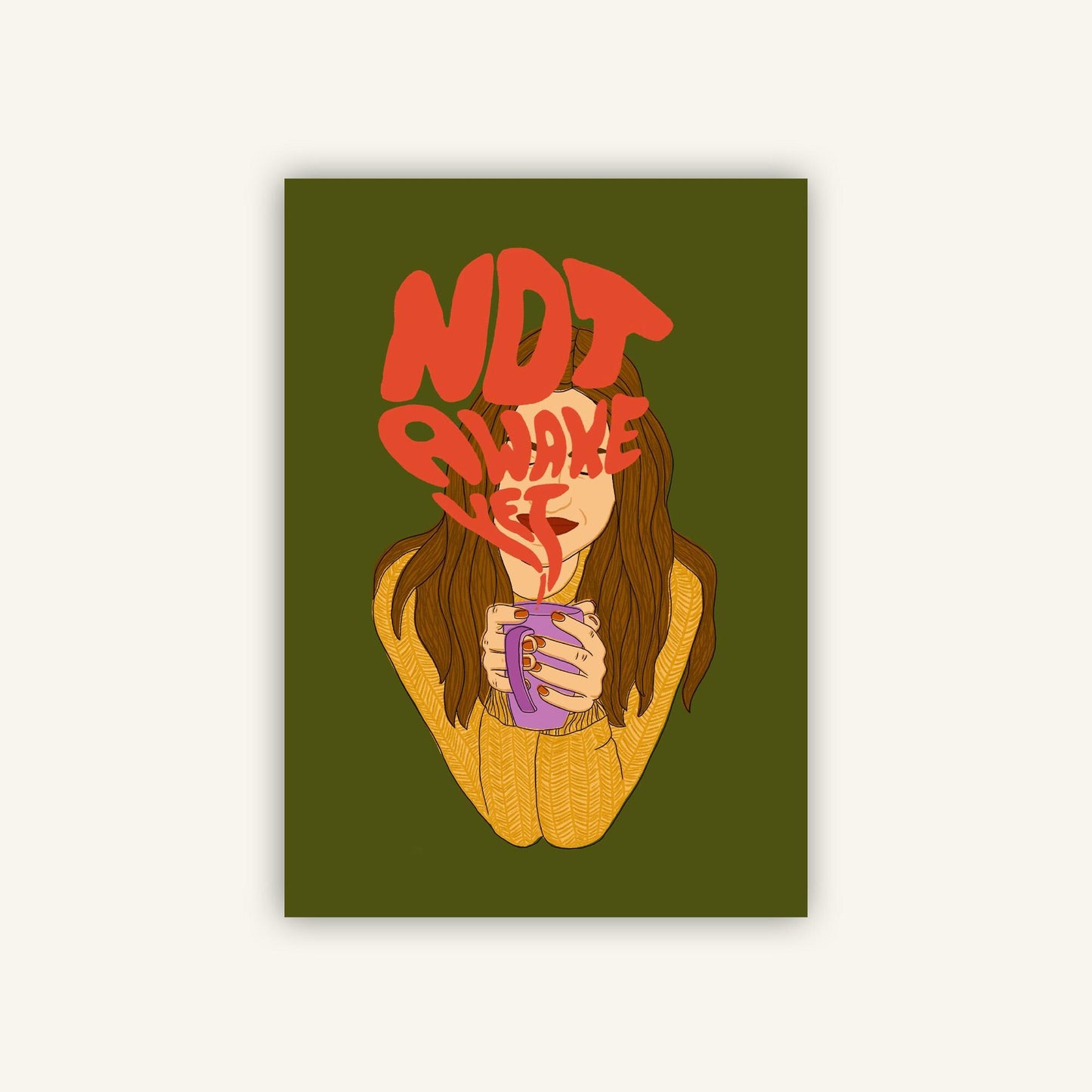 Postkarte | Not awake yet