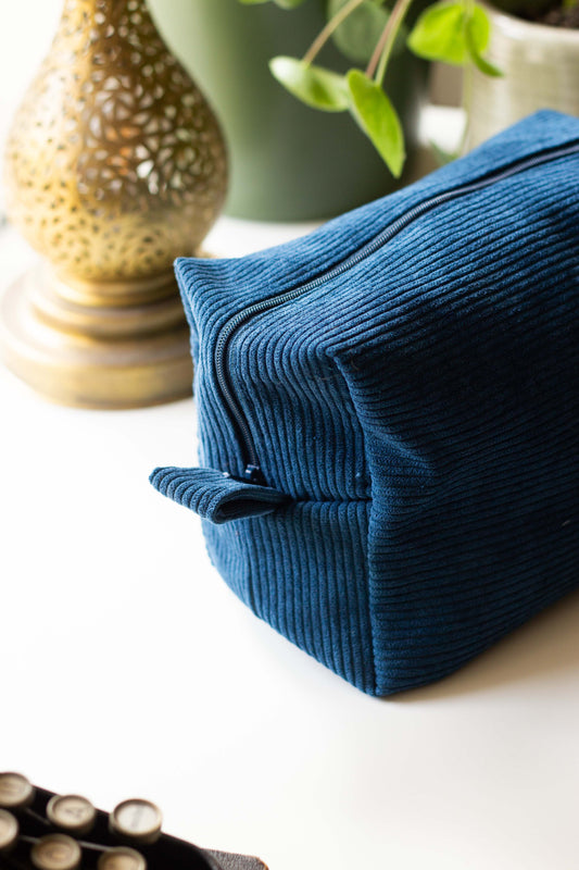 Boxy Kosmetiktasche | Petrol Cord